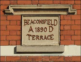 Plaque on Beaconsfield Terrace