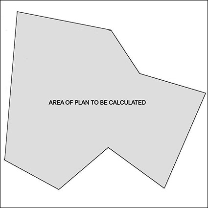 General plan of area to be measured using a Gunter chain