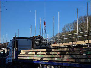 scaffolding arrives