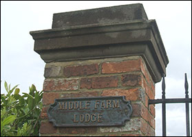 Gate Sign for Middle Farm Lodge