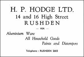 Hodge Advert 1961