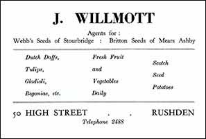 J Willmott Advert 1961