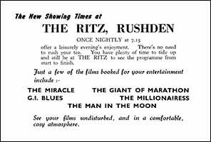 The Ritz Advert 1961