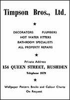 Timpson Bros Advert 1961