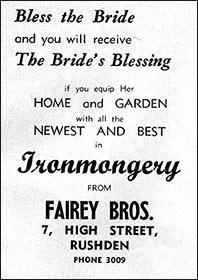 Advert for Fairey Bros.