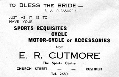 Advert for E.R.Cutmore
