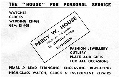 Advert for Percy W.House