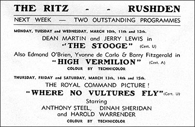 Advert for The Ritz