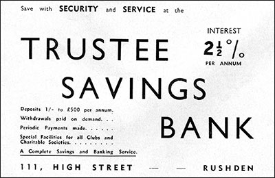Advert for Trustee Savings Bank