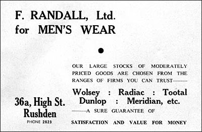 Advert for F.Randall Ltd