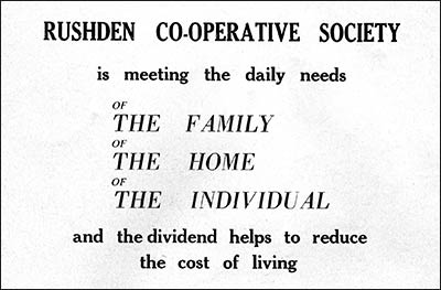 Advert for Co-operative Society