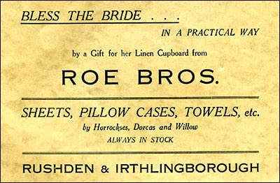 Advert for Roe Bros.