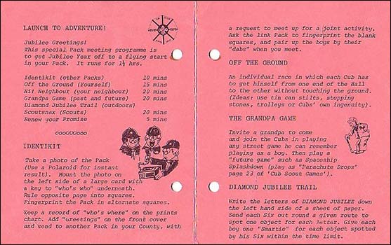Inside of Cub Jubilee Card 1976