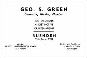 Geo S Green Advert 1963