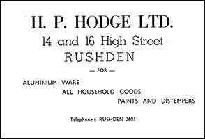 Hodge Advert 1963