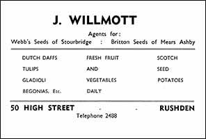J Willmott Advert 1963