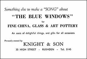 Knight's Blue Windows Advert 1963