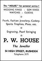 P W House Advert 1963