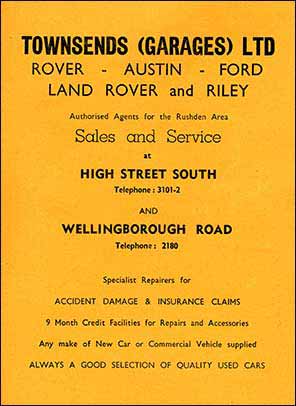 Townsends Advert 1963