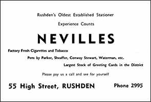 Nevilles Ad Kismet 1962