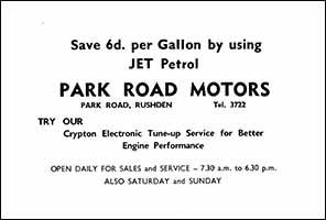 Park Rd Motors Ad Kismet 1962