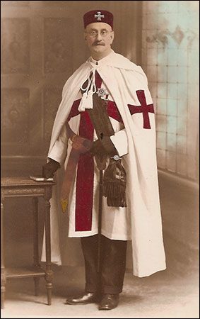 Alfred Thomas Watson in the regalia of a Knight Templar