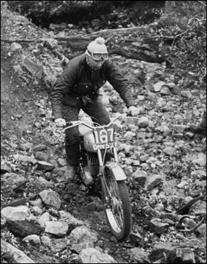 Nick - trials riding in 1969