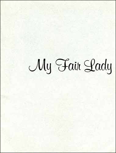 Programme cover, My Fair Lady 1972