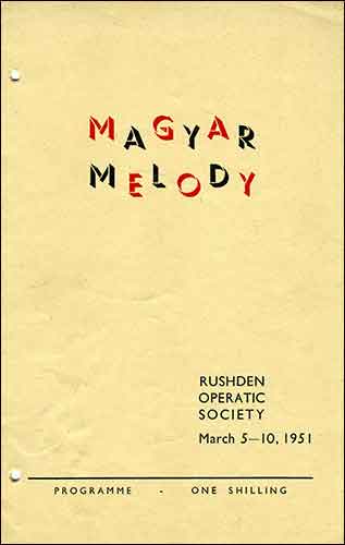 Cover Operatic Magyar Melody 1951
