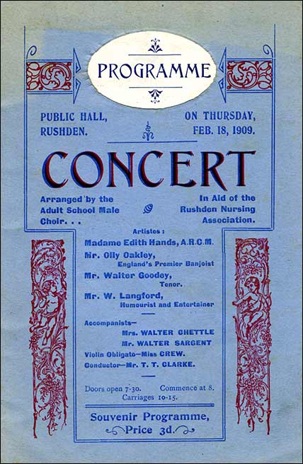 Cover of Concert Programme 1909