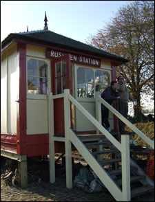 Simon & Alan Peaock taking in the view from the signal box
