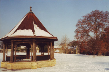 About 1988 - the bandstand in the snow