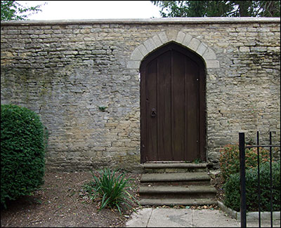 door to the walled garden