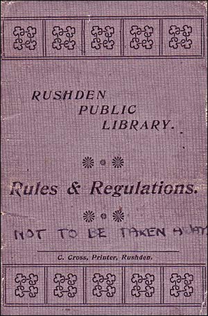 Photograph of the original Rules and Regulations booklet - 1905