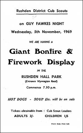 Advert for the 1969 Bonfire event