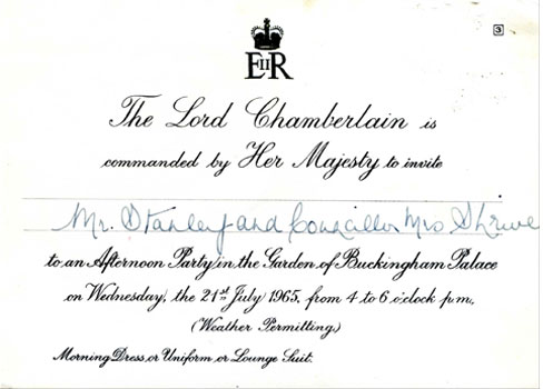 Doris Shrive Invitation to the Palace