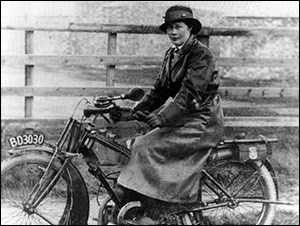 Kathleen Ette - one of the first women to ride a motor cycle