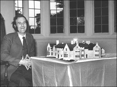 Clive with his model of Rushden Hall
