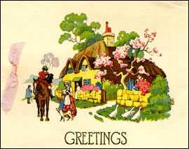 The card sent by Ada's family to Harold at Spalding December 1940