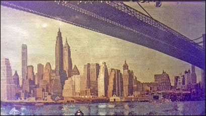 Painting - Brooklyn Harbour Bridge