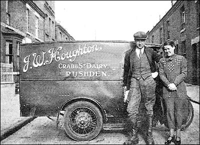 Bill Houghton with his three wheeled van