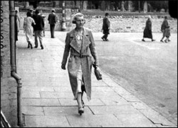 Ada Sail in 1934 walking past Ward's Corner
