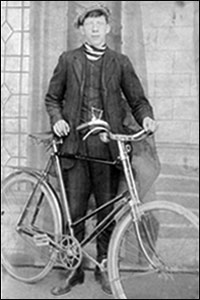 George senior with his bicycle