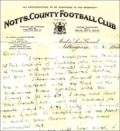 Notts County letter
