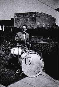 Ted Smith with his drums