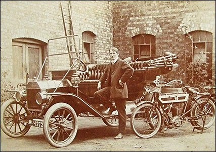 Tom with Model T Ford 1910