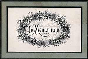 Mortuary card