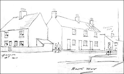 sketch of the cottages