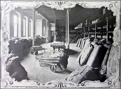 upper leather stock room