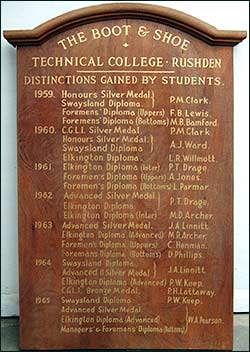 Honours Board 1959-1965